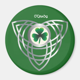 Imã Shamrock and Celtic Knot