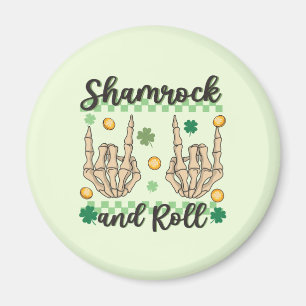 Imã Shamrock and Roll Hand Skeleton