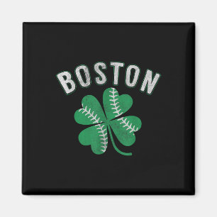 Imã Shamrock Baseball Clover Boston Dia de São Patríci