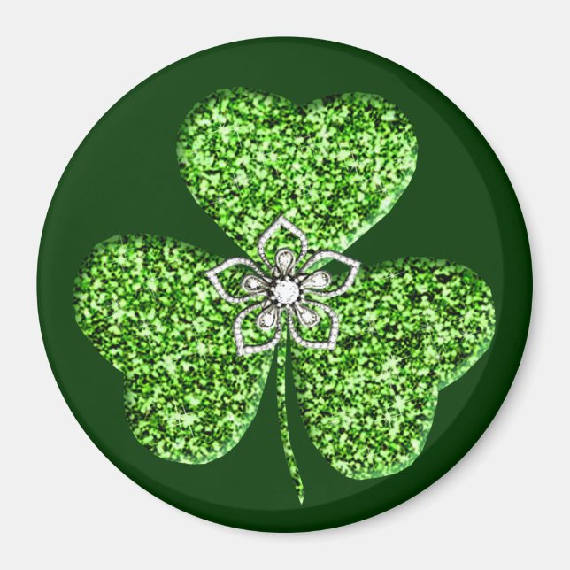 Imã Shamrock E Magneta Flor Com Lítio (Frente)