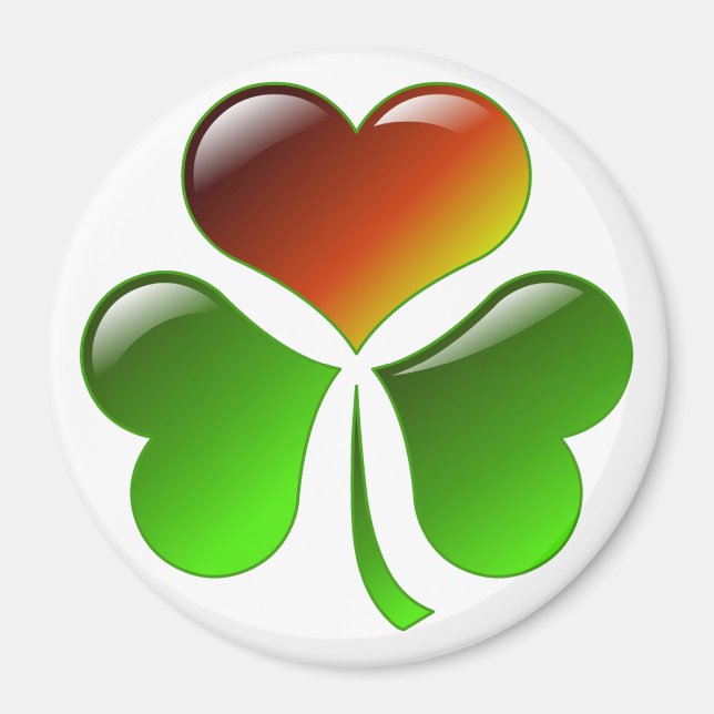 Imã Shamrock Heart (Frente)