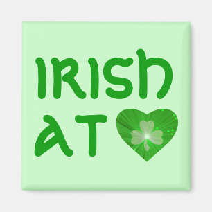 Imã Shamrock Heart 'Irish at Heart' magnet green