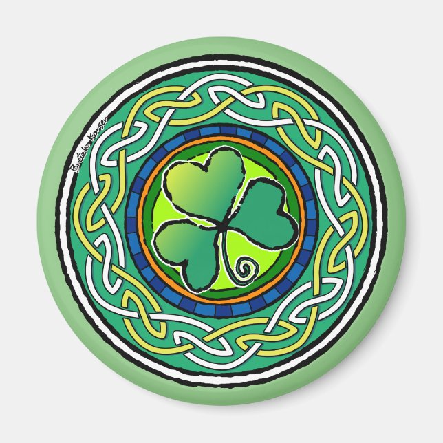 Imã Shamrock irlandês (Frente)