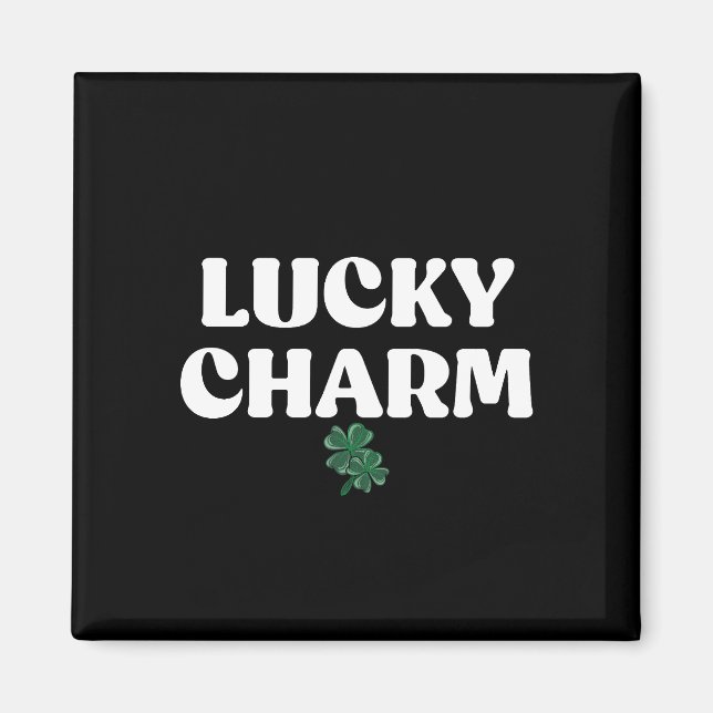 Imã Shamrock Leprechaun Lucky Charm Rua. (Frente)