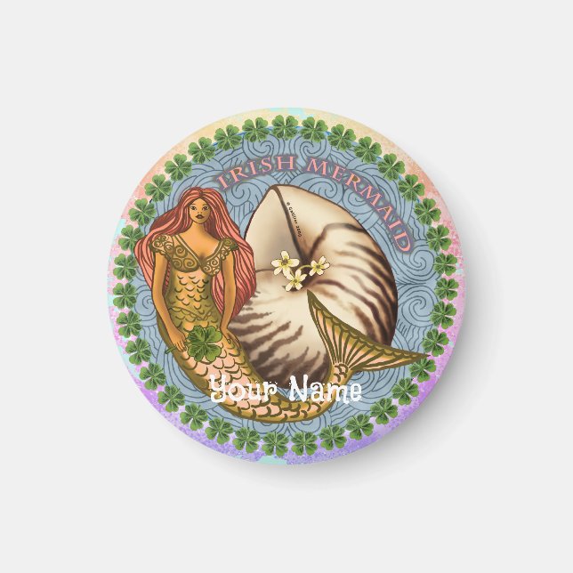 Imã Shamrock Mermaid (Frente)