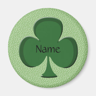 Imã Shamrock Name Round Magnet Modelo - Irish Green