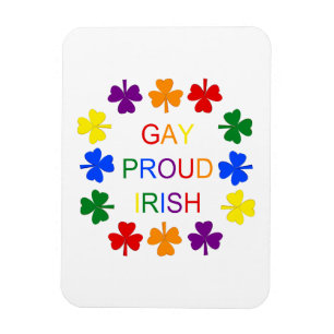 Ímã Shamrocks irlandeses LGBT Gay orgulhosos