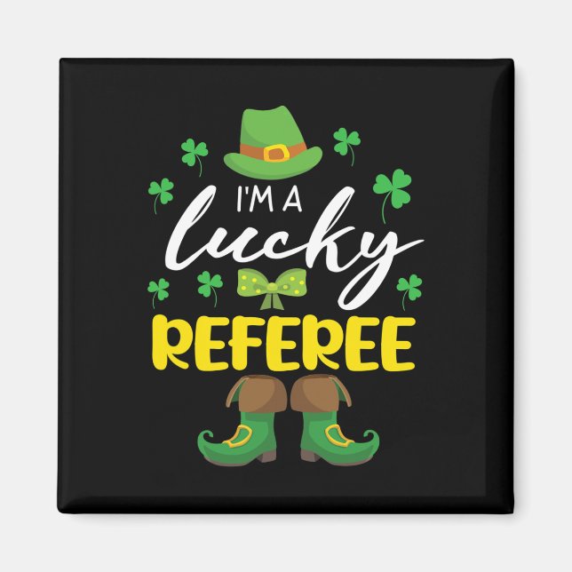 Imã Shamrocks Leprechaun Body Saint Patrick Eu sou uma (Frente)