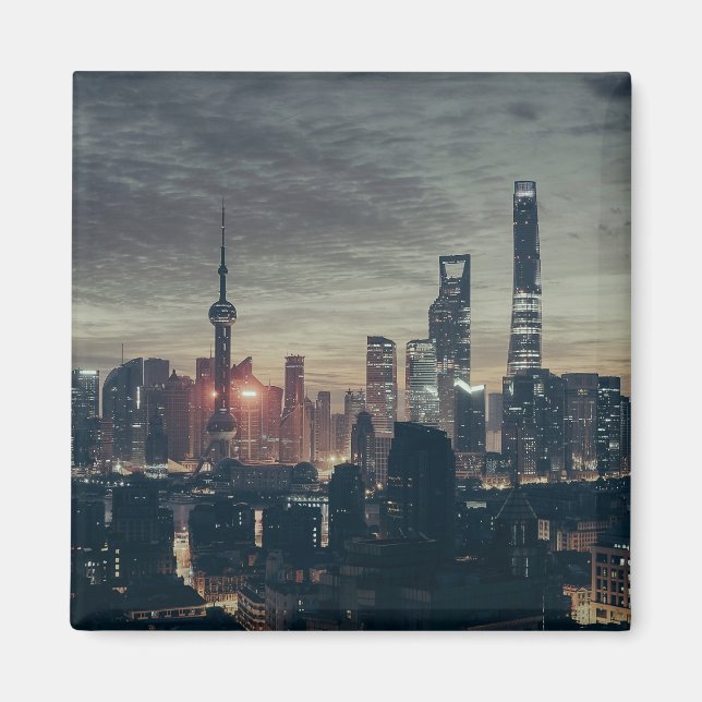 Imã Shanghai Night Skyline (Frente)