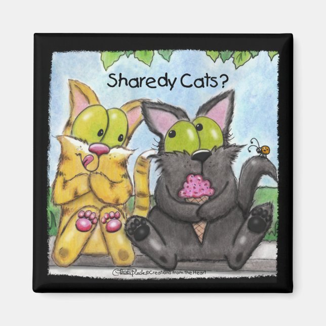 Imã Sharedy Cats - Bobo e Tig (Frente)