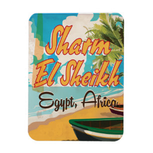Ímã Sharm el Sheikh - poster das viagens vintage de