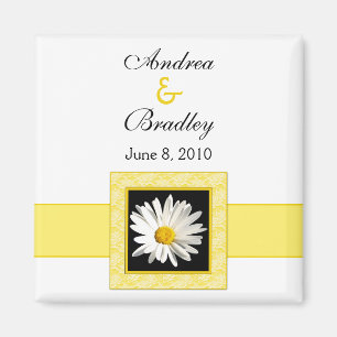 Imã Shasta Daisy "Save the Date" (Salvar a data)