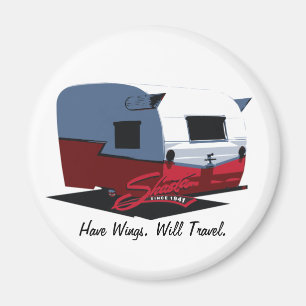 Imã Shasta Vintage Camper - Vermelho