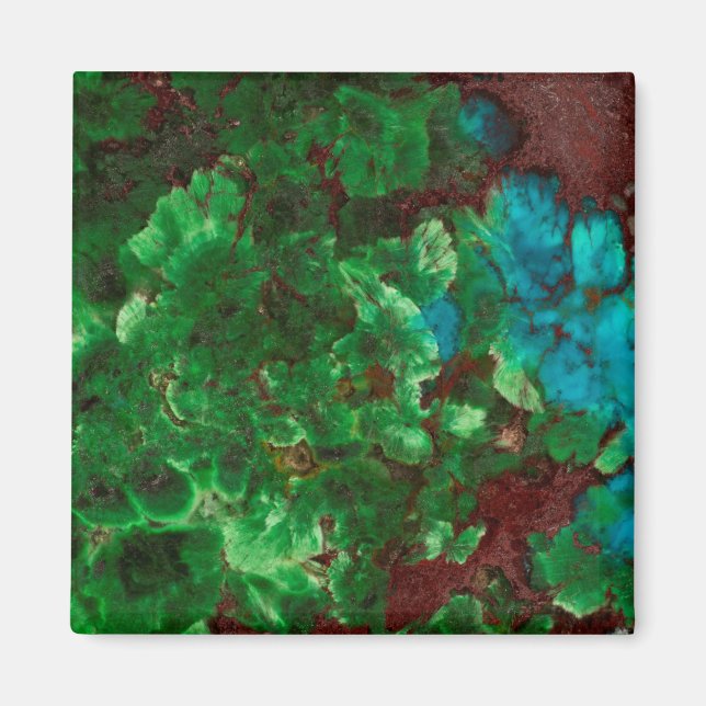 Imã Shattuckite lacrado verde (Frente)