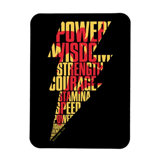 Ímã SHAZAM! | Capacidades de Shazam — Gráfico de Relâm (Vertical)