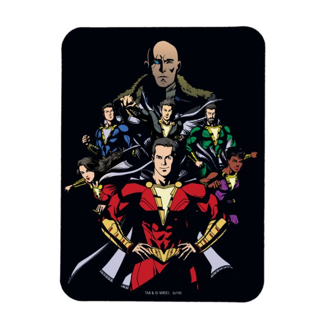 Ímã SHAZAM! | Família Shazam Vs. Dr. Sivana (Vertical)