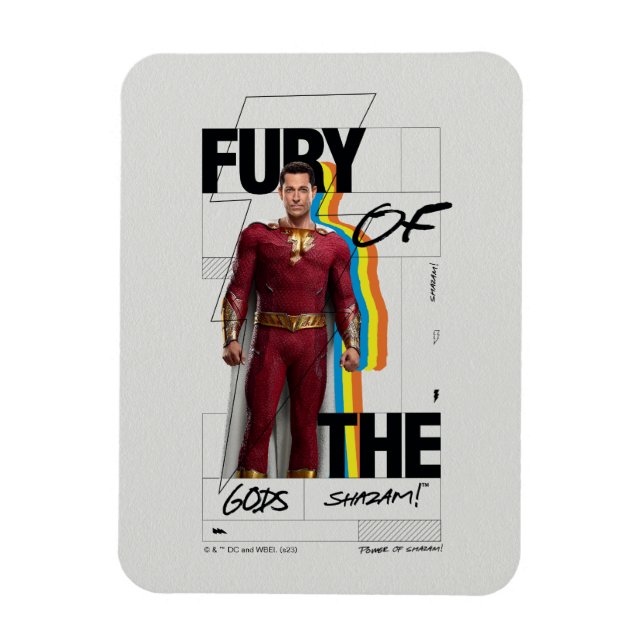 Ímã SHAZAM! Fury of the Gods | Arte do estilo de álbum (Vertical)