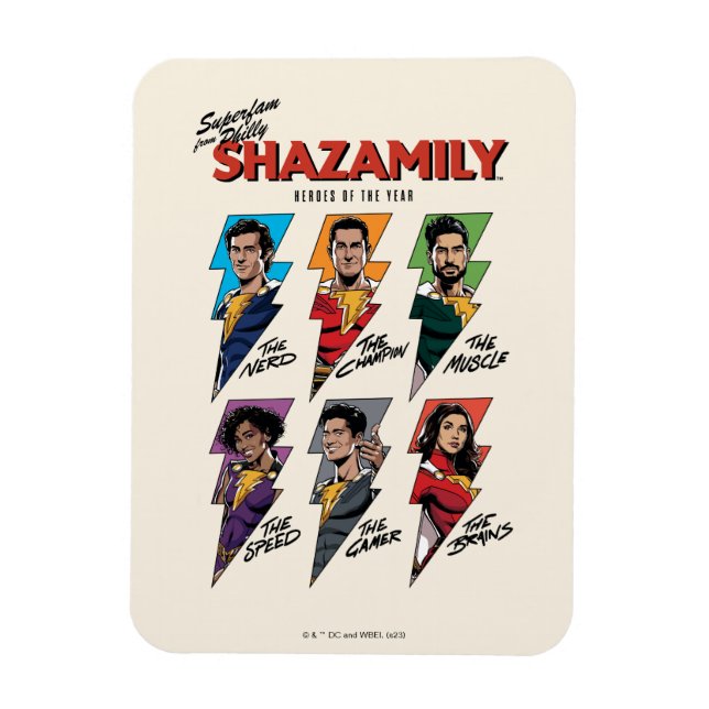 Ímã SHAZAM! Fury of the Gods | SHAZAMily Comic Bolts (Vertical)