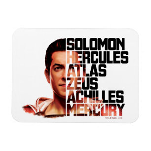 Ímã SHAZAM! gráfico do acrônimo do close up de  