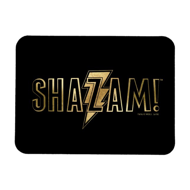 Ímã SHAZAM! | Logotipo Dourado (Horizontal)