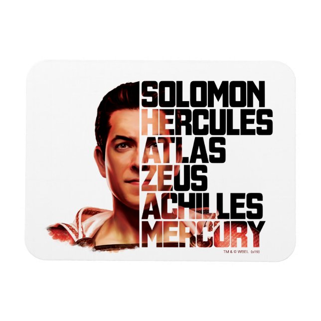 Ímã SHAZAM! | Shazam Closeup Acronym Graphic (Horizontal)