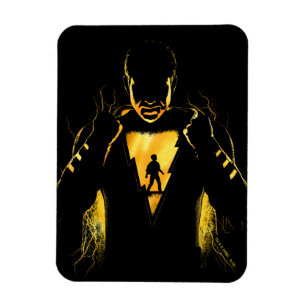 Ímã SHAZAM!   Shazam e silhueta do relâmpago de Billy