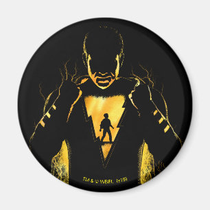 Imã SHAZAM!   Shazam e silhueta do relâmpago de Billy