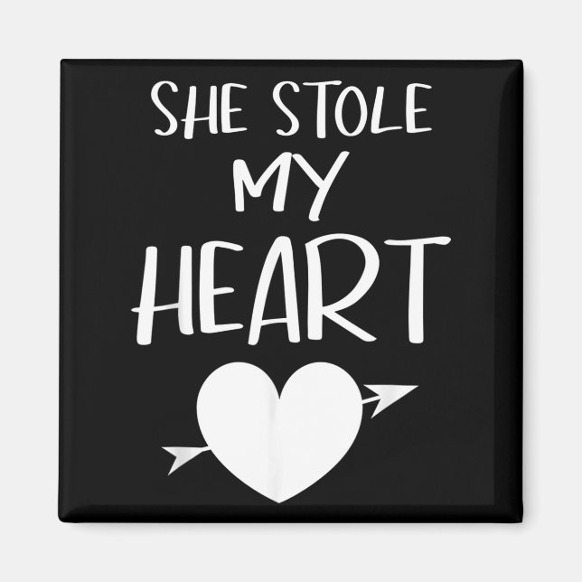 Imã She Stole My Heart Valentines Day Matching Couples (Frente)