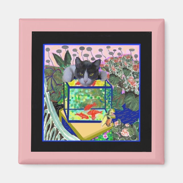 Imã Sheba's Goldfish, Cat, Art Parody, (Frente)