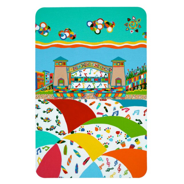 Ímã Shell de Banda da Cidade do Mar Isle 4 x 6 Magnet  (Vertical)