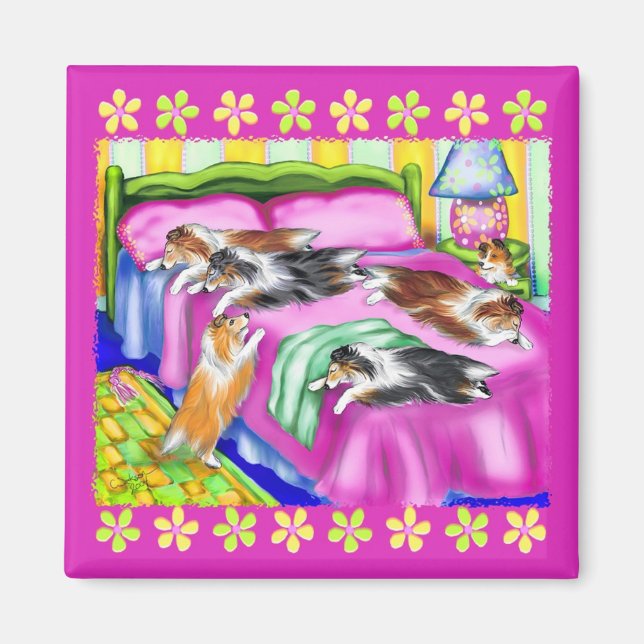 Imã Sheltie Pink Comfort (Frente)