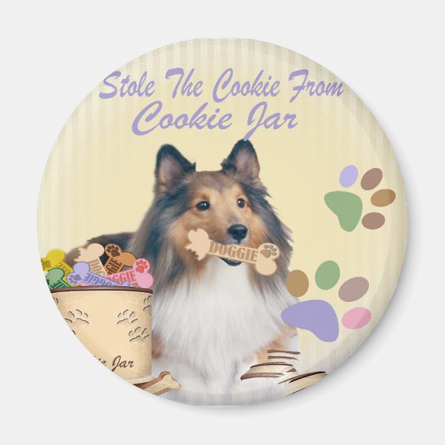 Imã Sheltie Roubou Os Magnets (Frente)