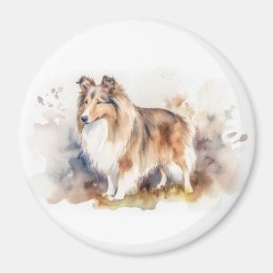 Imã Sheltie Watercolor