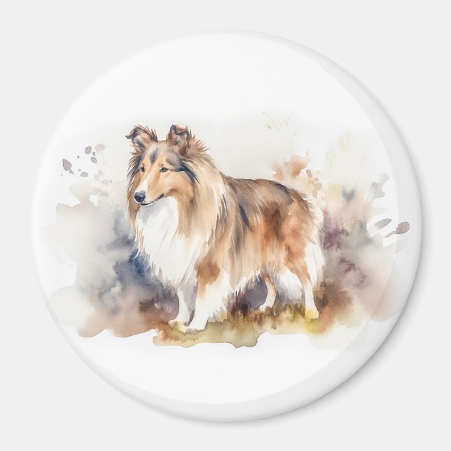 Imã Sheltie Watercolor (Frente)