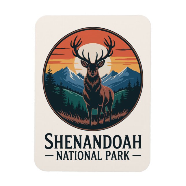 Ímã Shenandoah National Park Deer Emblem (Vertical)