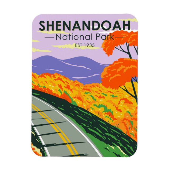 Ímã Shenandoah National Park Skyline Drive Virginia (Vertical)