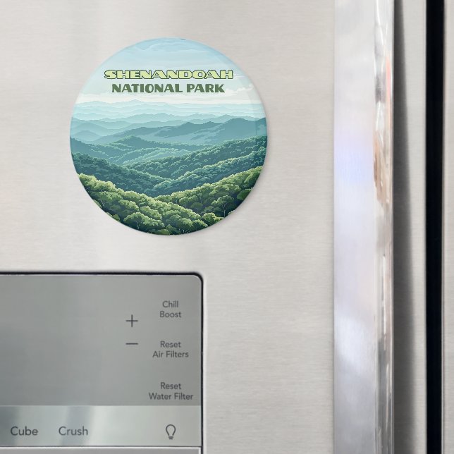 Imã Shenandoah National Park Virginia Blue Ridge Retro (In Situ (Fridge))