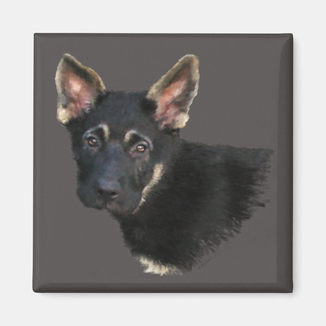 Imã Shepard Puppy-Pastels (Frente)