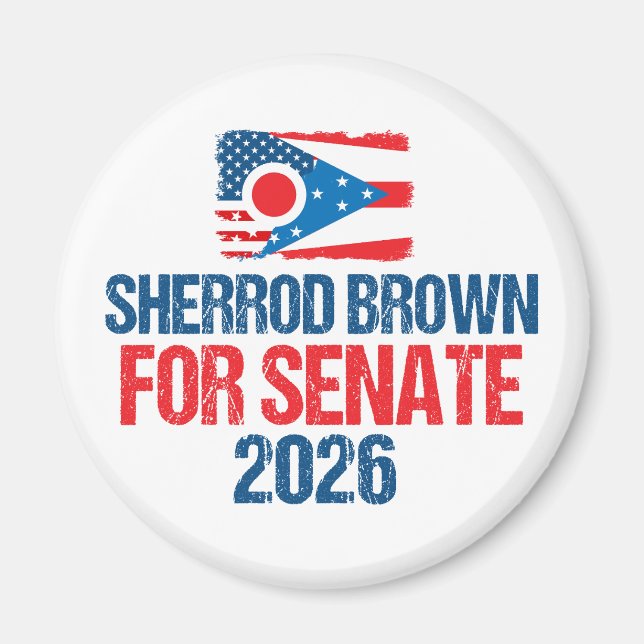 Imã Sherrod Brown for Senate 2026 Election Ohio Flag (Frente)