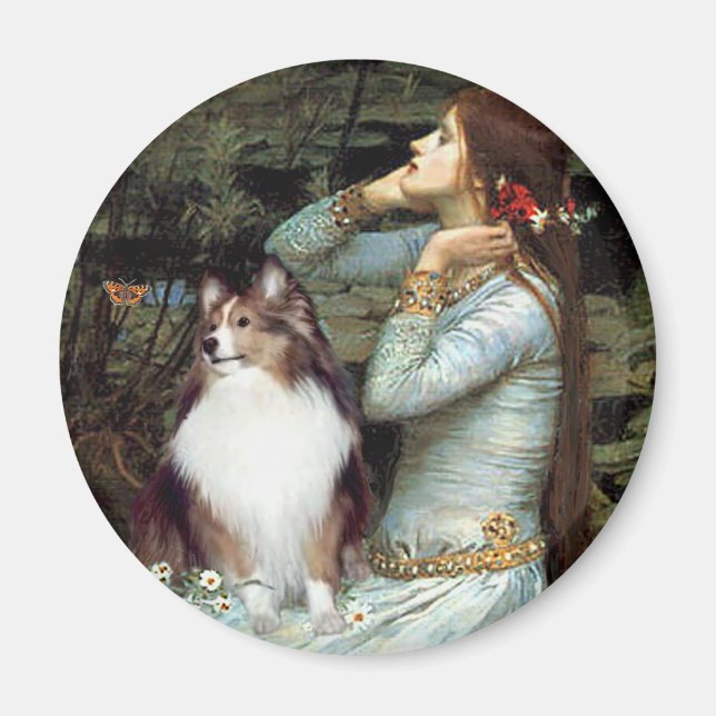 Imã Shetland Sheepdog 18 - Ophelia Sentada (Frente)