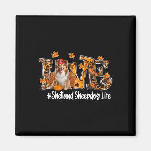 Imã Shetland Sheepdog Dog Turkey Engraçado Ação de Gra