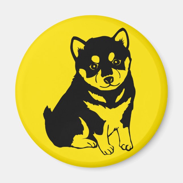 Imã Shiba Inu Chinês Cachorro Ano 2018 Magnet Redondo (Frente)