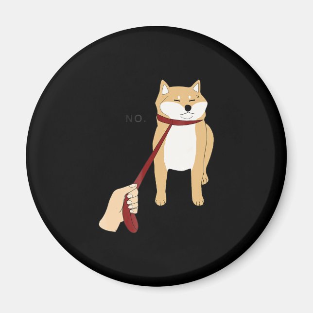 Imã Shiba inu | design engraçada para cães não (Frente)
