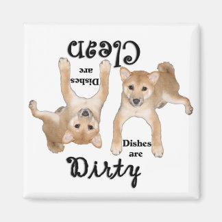Imã Shiba Inu Puppy Puppy Amã o de lava-louça
