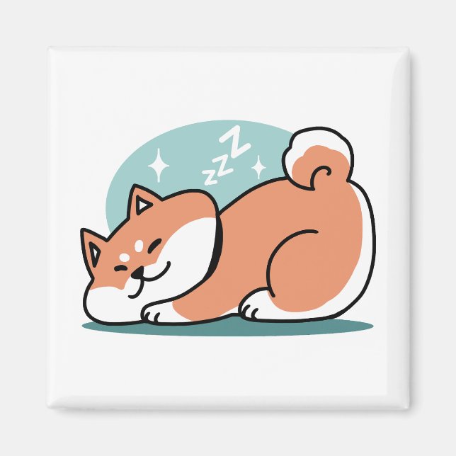 Imã Shiba Inu Relaxa Arte: Apenas uma Shiba Mentira Ba (Frente)