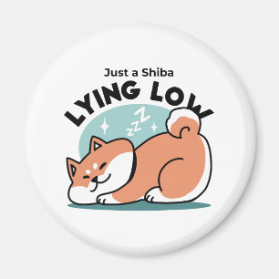 Imã Shiba Inu Relaxa Arte: Apenas uma Shiba Mentira Ba