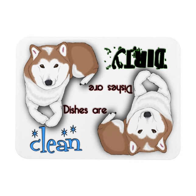 Ímã Shiba Inu Retângulo Dishwasher Magnet (Horizontal)