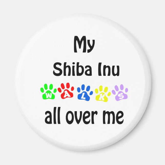 Imã Shiba Inu Walks Design (Frente)