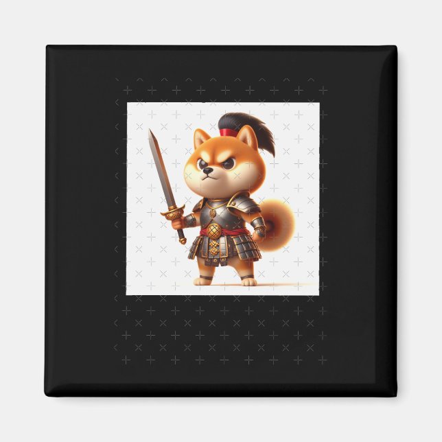 Imã Shiba Warrior nº 1 Sword Sticker (Frente)