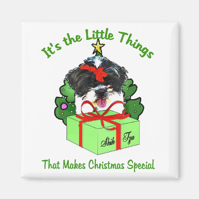Imã Shih Tzu Christmas Gifts (Frente)